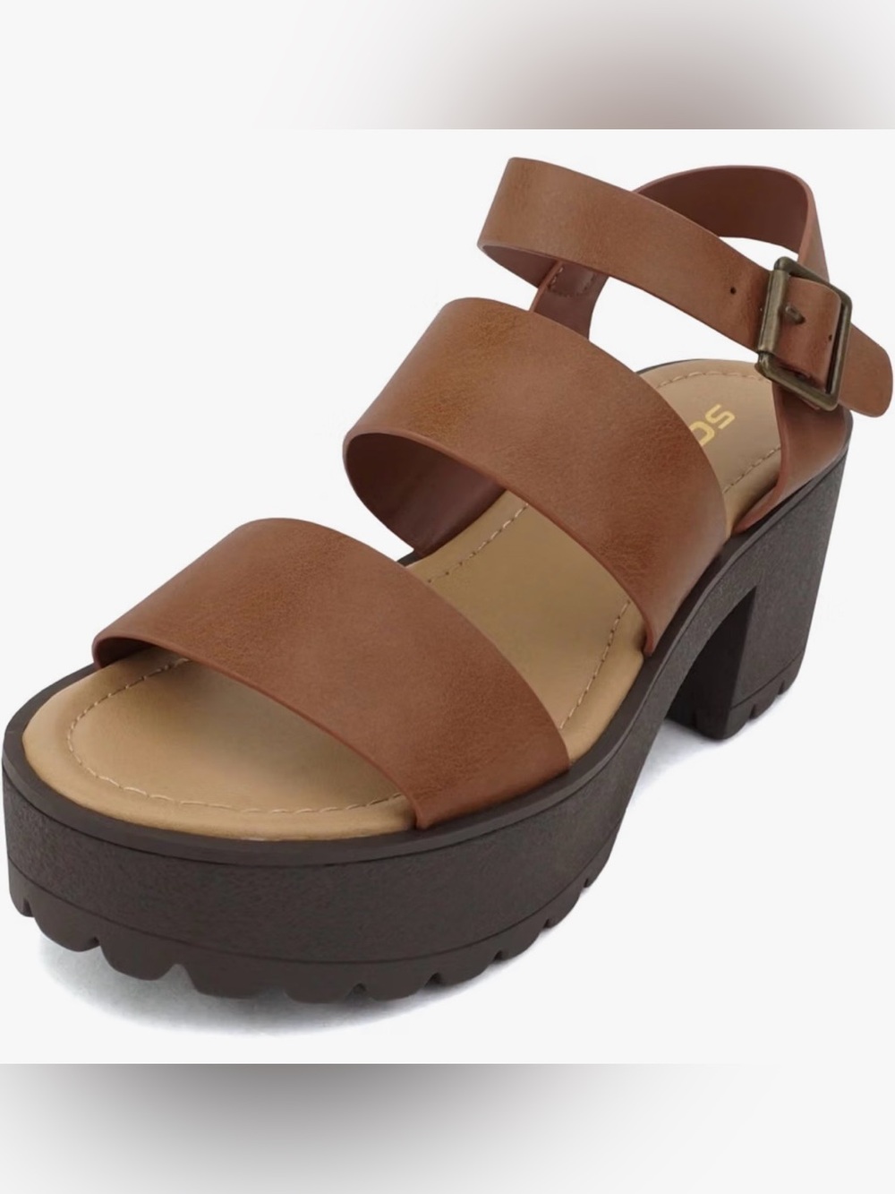 Brown Strappy Platform Sandal